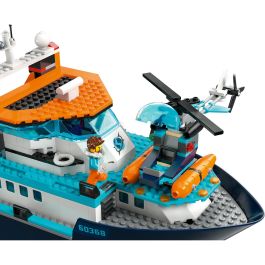 LEGO City 60368 The Arctic Exploration Ship, gran juguete de bote flotante para niños
