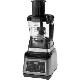Ninja BN800EU 3 en 1 Batidora y Procesador de Alimentos 1200W con Vaso de 2.1L y Accesorios, Negro/Plata