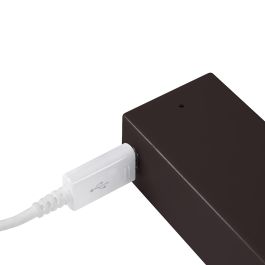 Emuca Barra para armario con luz LED Castor, batería extraible y sensor de movimiento, L558mm, Plástico y aluminio, Pintado moka