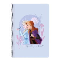 Cuaderno Espiral Safta Folio 80 H 60 gr Cuadro 4 mm Tapa Extradura Frozen Ii Memories