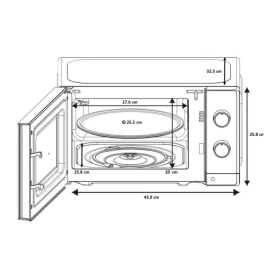 Oceanic Microondas OCEAMO20W12 20L Blanco Función Única