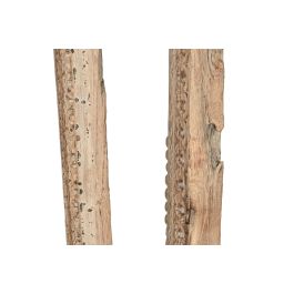 DKD Home Decor Escultura de Madera Tallada Natural Negro 10 x 129 x 15 cm Pieza Única