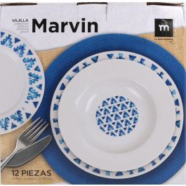 La Mediterranea Vajilla Redonda 12 Piezas Marvin (2 Unidades)
