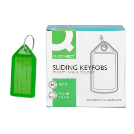 Q-connect Llavero portaetiquetas Premium, color verde, caja de 40 unidades Precio: 18.58999956. SKU: B1FC3PV2EY