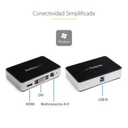 Capturadora Video Gaming Startech USB3HDCAP USB 3.0 HDMI DVI VGA