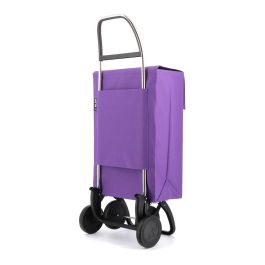 Rolser Carro de la Compra Jean LN 4 Ruedas, Plegable, Base Abatible, Malva