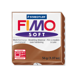 Staedtler Pasta Fimo Soft 57 gr Caramelo - Pasta de modelar blanda y suave, fácil de mezclar, 24 colores disponibles