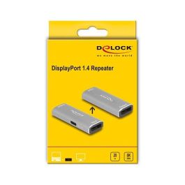 DeLOCK Repetidor Booster DisplayPort 1.4, 8K 30 Hz, Hasta 20 Metros, Resolución 7680 x 4320, Negro
