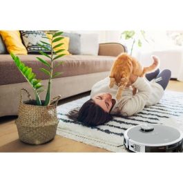 Medion MED4061275208511 Robot Aspirador X21 SW, Estación de Drenaje, Navegación Láser, 3000 Pa