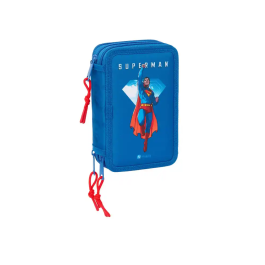 Portatodo Superman Azul 12,5 x 19,5 x 5,5 cm 37 Piezas Precio: 27.69000058. SKU: B1CW3ADFBA