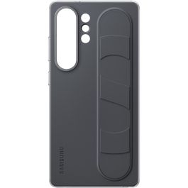 Samsung EF-GS938CBEGWW Funda Standing Grip para Galaxy S25 Ultra, Silicona Negra con Soporte, Resistente a Golpes y Rayones