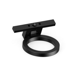 System Tirador de Mueble Belma Ø50 Zamak Negro Mate con 2 Puntos de Fijación - 16mm Distancia Agujeros