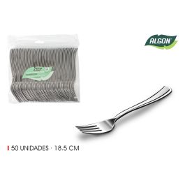 Set de 50 tenedores grandes plata 18.5 cm Algon (12 Cajas) Precio: 37.59000036. SKU: B1K87YKZV5