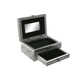 Joyero Indio DKD Home Decor Plateado Verde 12.5 x 8.5 x 17.5 cm Joyero Indio DKD Home Decor Plateado Verde 12.5 x 8.5 x 17.5 cm