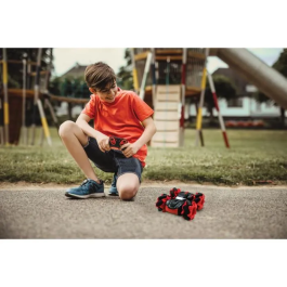 Lexibook CROSSLANDER SLIDE Coche teledirigido todoterreno con rotación de 360° doble cara y efectos de luz