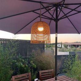 Lumisky LUM3760093545570 Lámpara Colgante Nómada HANG BOHEME H35 cm Poliratán con Cuerda, LED Blanco Cálido y Regulable