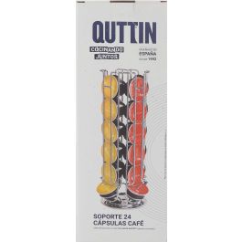Quttin Soporte para 24 Cápsulas de Café Rotatorio - 13.5 x 33 x 13.5 cm (6 Unidades)