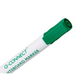 Rotulador Q-Connect Pizarra Blanca Color Verde Punta Redonda 3 mm 10 unidades