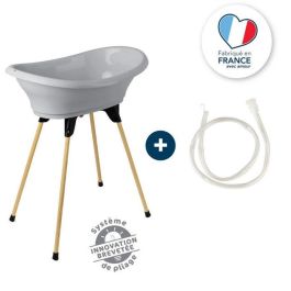 THERMOBABY Kit de baño VASCO Charm gris: bañera + pies + desagüe