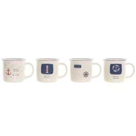 DKD Home Decor Taza Blanco Azul Marino 9.5 x 9 x 12.5 cm (12 Unidades) 350ml Porcelana Apto Microondas y Lavavajillas Precio: 37.50000056. SKU: B17AYZYQH2