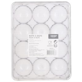 Cook Concept Huevera Nevera para 12 Huevos Transparente con Tapa 22,5x16 cm