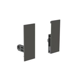 Herrajes Alk Juego Fijación Frontal Qube para Alturas H90, H120 y H185 - Acabado Antracita, Altura H90