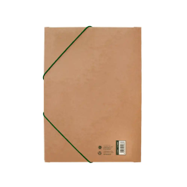 Liderpapel Carpeta Gomas Tres Solapas Ecouse Cartulina 400 gr DIN A4+ Color Kraft Marron