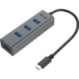 Hub USB i-Tec C31HUBMETAL403 USB x 4 Gris