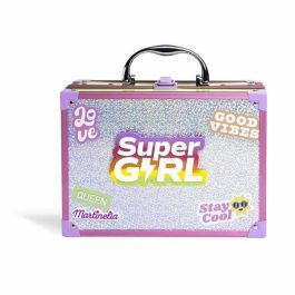 Maletin de belleza martinelia con espejo led supergirl. 25x19x9 cm. incluye sobras de ojos,esmaltes de uñas,brillos de labios y separador de dedos. Maletin de belleza martinelia con espejo led supergirl. 25x19x9 cm. incluye sobras de ojos,esmaltes de uñas,brillos de labios y separador de dedos.