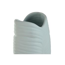 DKD Home Decor Jarrón Tropical Azul Celeste Gres 15 x 70 x 22 cm