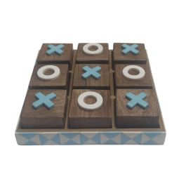 DKD Home Decor Juego De Mesa Moderno Tres En Raya Mango Resina Azul 20 x 5 x 20 cm Precio: 35.58999983. SKU: B179CMDJGS