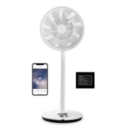 Duux DXCF13 Ventilador de Sobremesa o Pie Silencioso Flex Smart Blanco, Control por App, 26 Velocidades, Portátil