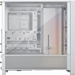 Corsair 4000D RS ARGB - Caja ATX Semitorre para PC Gaming, Color Blanco, con Ventiladores ARGB Frontales, Panel Lateral de Cristal Templado