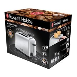 Russell Hobbs 24080-56 Tostador de Acero Inoxidable con Ranuras Anchas, Regulador de Tueste y Función para Pan Congelado