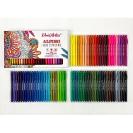 Alpino Rotulador Dual Artist Doble Punta Estuche 72 Unidades Colores Surtidos para Lettering y Dibujo