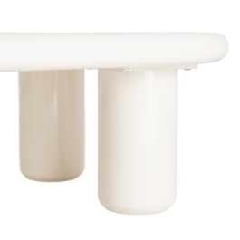 Mesa Centro Lacado Crema Dm Salón 118 X 68 X 37 cm