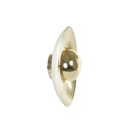 DKD Home Decor Lámpara de Pared Aplique Estilo Indio LED 40W 220V de Metal Dorado 40x40x15 cm