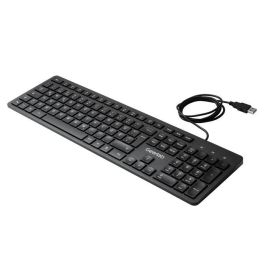 eSTUFF G220 Teclado USB con Cable de Tamaño Completo, Teclas Silenciosas y Perfil Bajo, Diseño Delgado para Productividad Óptima, Distribución Alemana eSTUFF G220 Teclado USB con Cable de Tamaño Completo, Teclas Silenciosas y Perfil Bajo, Diseño Delgado para Productividad Óptima, Distribución Alemana
