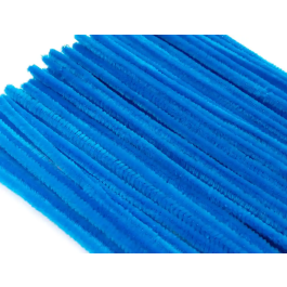 Liderpapel Limpiapipas de Chenilla 30 cm Color Azul Mate Bolsa de 100 Unidades