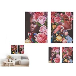 Set 2 Lienzos Mujeres Tropical 50x70 cm Giftdecor - Canvas Estampado Tropical (6 Unidades) Precio: 102.69000049. SKU: S3609894