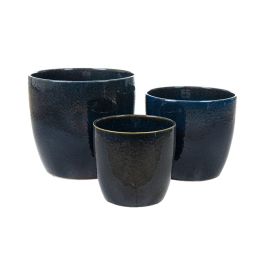 Set de Maceteros Romimex Azul Porcelana (3 Piezas) Precio: 286.89000054. SKU: B1GMDBYSTB