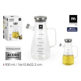 La Mediterran Aceitera de Borosilicato con Tapa de Acero Inoxidable 900ml - 16x10.8x22.2 cm Precio: 37.50000056. SKU: B1BLWHLG8N