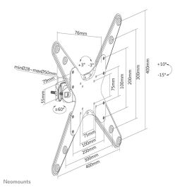 Soporte TV Neomounts FL40-430BL14 32" 55" 25 kg Soporte TV Neomounts FL40-430BL14 32" 55" 25 kg