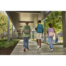 HP Mochila Campus Verde, Extra Segura con Cremallera Bloqueable y Bolsillo Acolchado para Portátil, Materiales Resistentes a la Lluvia