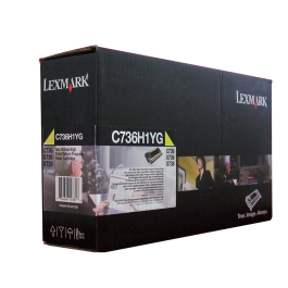 LEXMARK C-736, X-736/738 Toner Amarillo Alto rendimiento Retornable