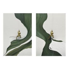 DKD Home Decor Cuadro Moderno Decorativo de Pared con Figura de Hombre, Verde Beige Dorado, 120 x 80 cm, Set de 2 Unidades en Lienzo y Resina Precio: 188.78999953. SKU: B1BDZC529V