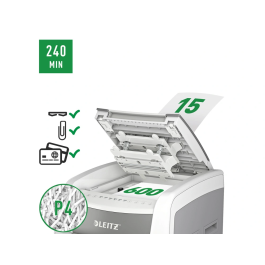 Trituradora de Papel Leitz IQ 600 Pro Autofeed P4 60 L