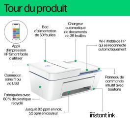 Impresora todo en uno HP Deskjet 4222e de inyección de tinta en color, copia y escaneo: 3 meses de tinta instantánea incluida con HP+ Impresora todo en uno HP Deskjet 4222e de inyección de tinta en color, copia y escaneo: 3 meses de tinta instantánea incluida con HP+