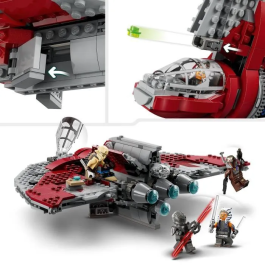 Lego Star Wars Lanzadera T-6 de Ahsoka Tano 75362, Barco Lanzador de Pernos, 4 Personajes