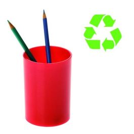 Archivo 2000 Cubilete portalápices 100% reciclado, plástico opaco rojo, 75 mm diámetro, 105 mm alto Precio: 1.49999949. SKU: B13W22SG4F